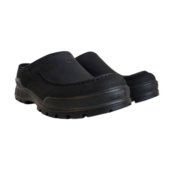 ECCO Track 25 Leather Clogs in Black Men's Size 44 EU 10-10.5 US - Picture 4 of 10